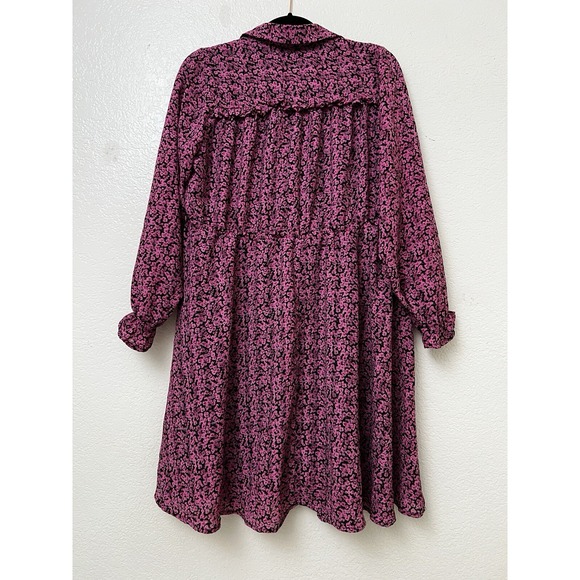 SELECTED FEMME Pink Floral Ruffles Boho Luxury Scandinavian 34 US 6 Eco Friendly - Picture 9 of 16